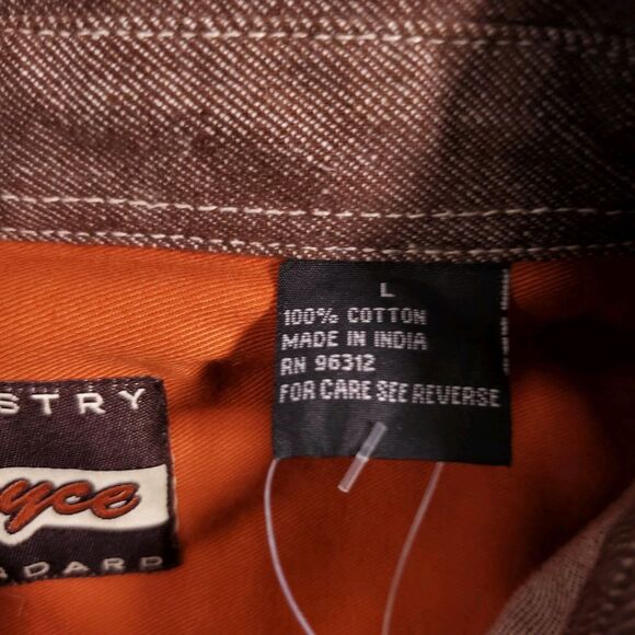 Vintage Y2K Enyce Denim Patchwork Brown Jacket Mens Size Larger NWT - Picture 6 of 16